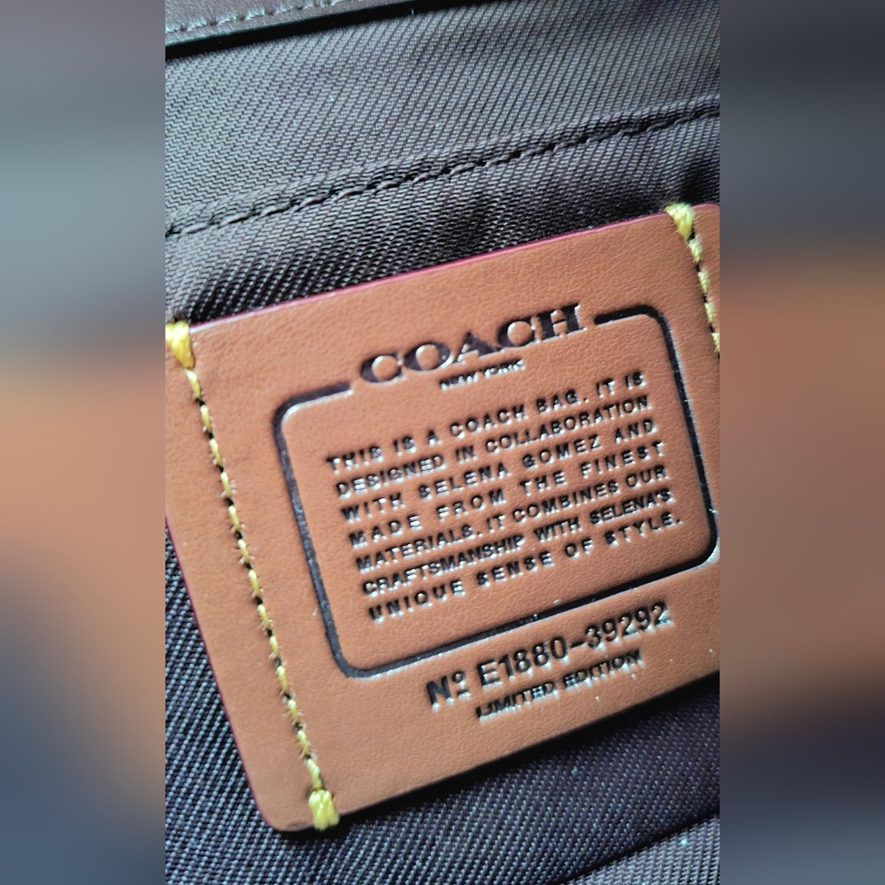 ❤️Coach x Selena Gomez collection Trail Bag With Crystal Embellishment 39292 - Picture 11 of 14